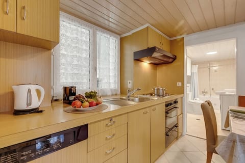 Fridge, oven, stovetop, dishwasher