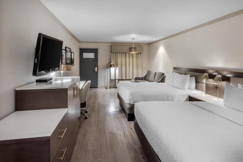 Standard Room, 2 Queen Beds, Non Smoking, Refrigerator & Microwave (with Sofabed) | Premium bedding, desk, laptop workspace, blackout drapes