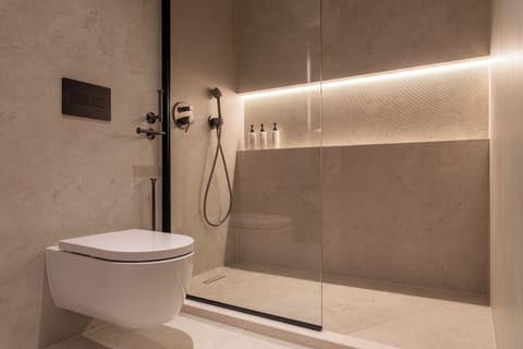 Hair dryer, bathrobes, slippers, towels