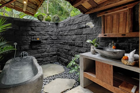 Villa, 1 Bedroom, Pool View | Bathroom | Bathrobes, slippers