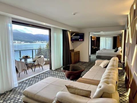 Deluxe Apartment, Balcony, Lake View | Desk, laptop workspace, free WiFi