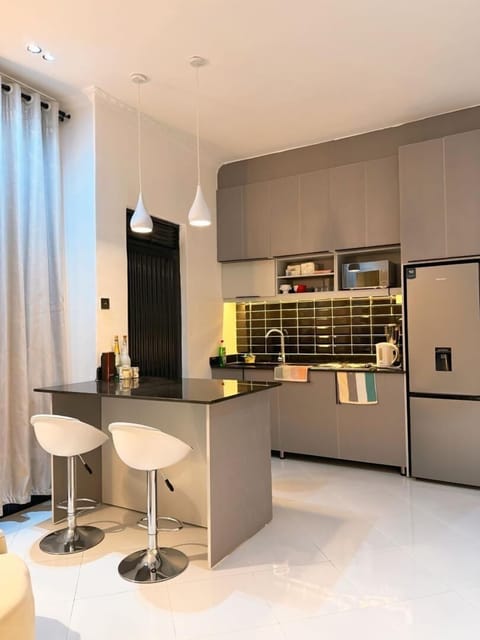 Luxury Apartment, City View | Private kitchen | Microwave, oven, stovetop, cookware/dishes/utensils