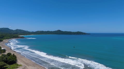 On the beach, white sand
