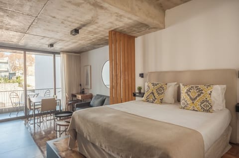 Deluxe Apartment, Balcony, Pool View | 1 bedroom, desk, iron/ironing board, free WiFi