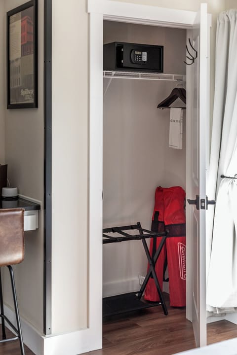 In-room safe, desk, laptop workspace, blackout drapes