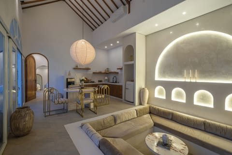 Luxury Villa, Patio, Pool View | Living room