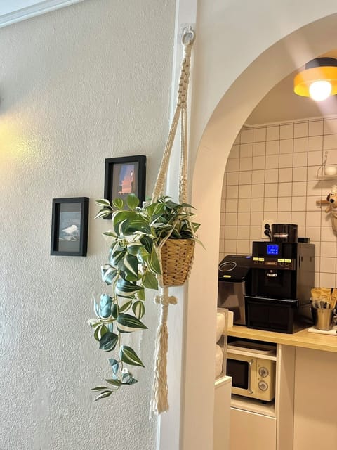 Mini-fridge, microwave, dining tables