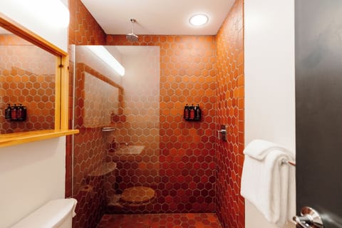 Free toiletries, hair dryer, bathrobes, slippers