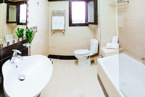 Standard Double or Twin Room, Balcony | Bathroom | Bathtub, hair dryer, bathrobes, slippers