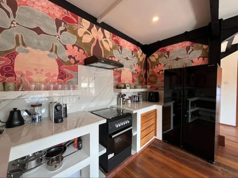 Villa 1, 3 bedrooms, Private pool | Private kitchen | Fridge, oven, stovetop, highchair