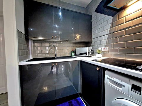 Apartment | Private kitchen | Fridge, microwave, oven, stovetop