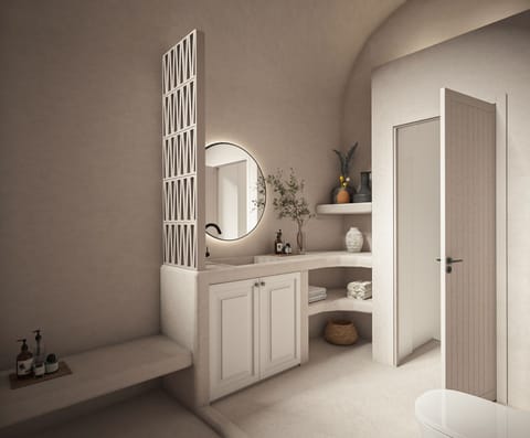 Superior Suite, Jetted Tub, Sea View | Bathroom | Slippers, towels, soap, shampoo