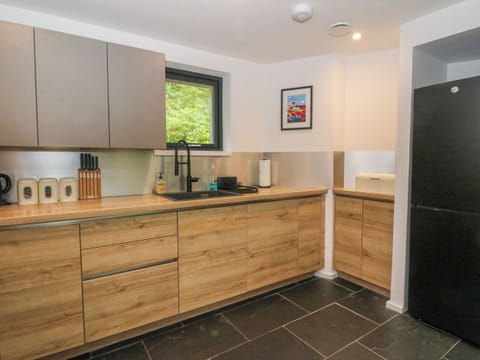 Fridge, dishwasher, cookware/dishes/utensils