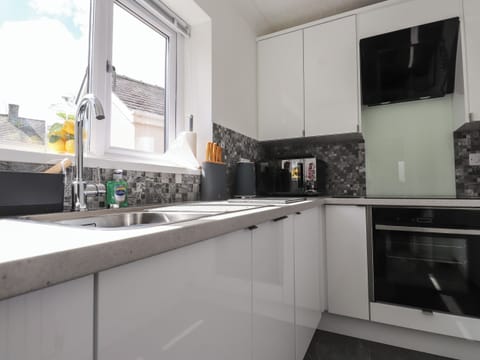 Fridge, dishwasher, electric kettle, toaster