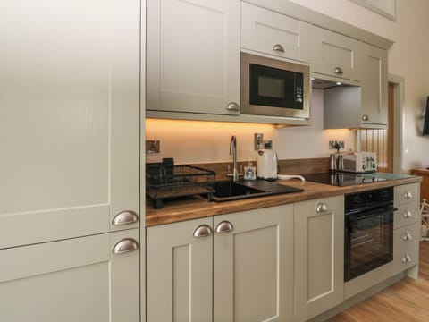 Fridge, dishwasher, electric kettle, toaster