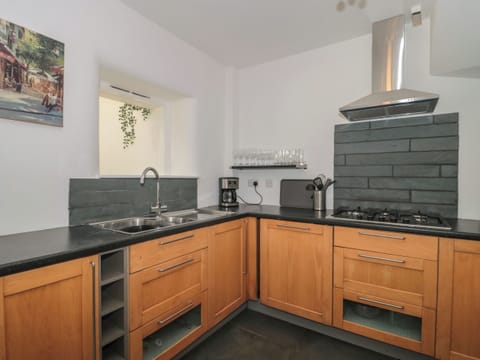 Fridge, dishwasher, electric kettle, toaster