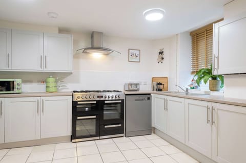 Fridge, dishwasher, electric kettle, toaster