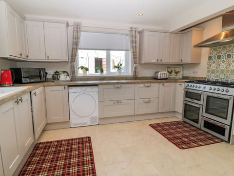 Fridge, dishwasher, electric kettle, toaster