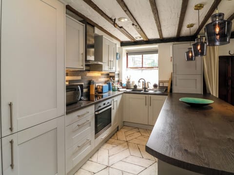 Fridge, dishwasher, electric kettle, toaster