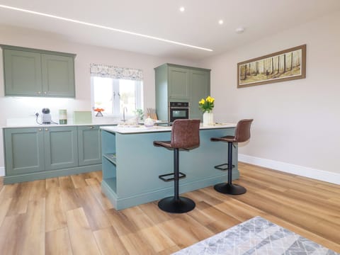 Fridge, dishwasher, electric kettle, toaster