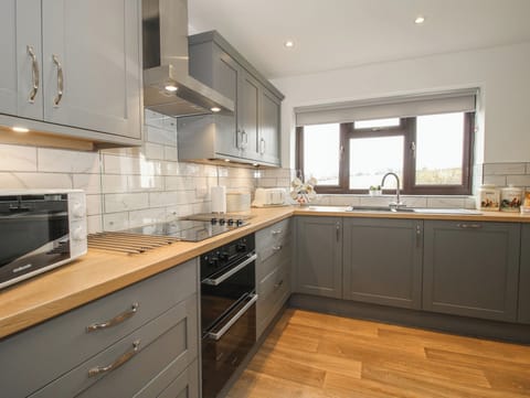 Fridge, dishwasher, electric kettle, toaster
