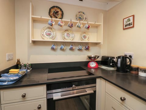 Fridge, dishwasher, electric kettle, toaster