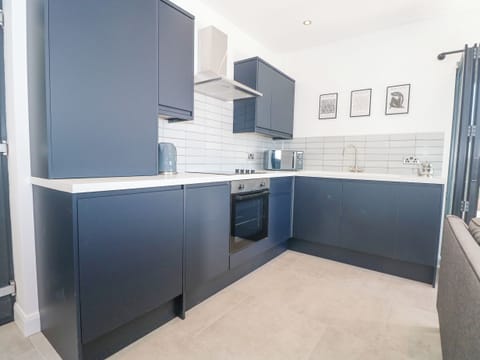 Fridge, dishwasher, electric kettle, toaster