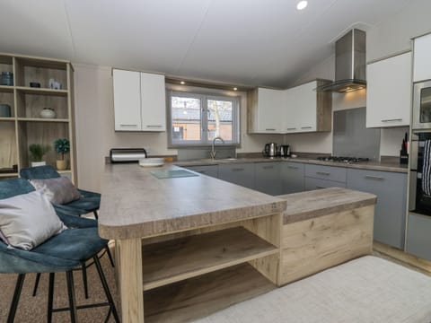 Fridge, dishwasher, electric kettle, toaster