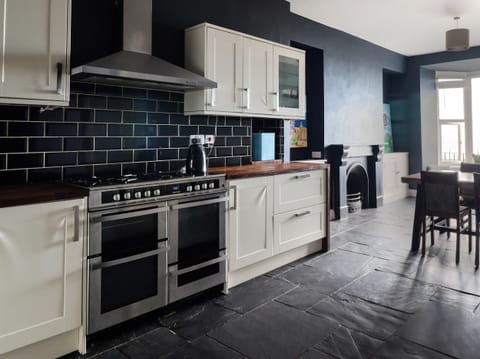 Fridge, dishwasher, electric kettle, toaster