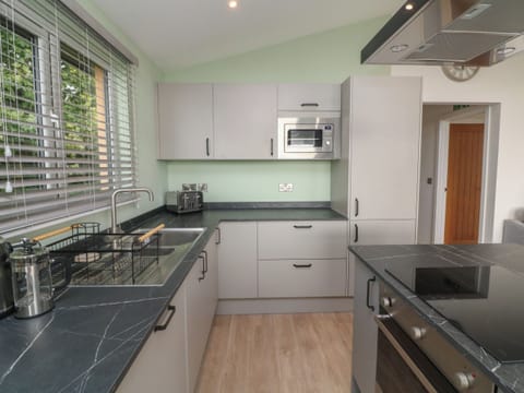 Fridge, dishwasher, electric kettle, toaster