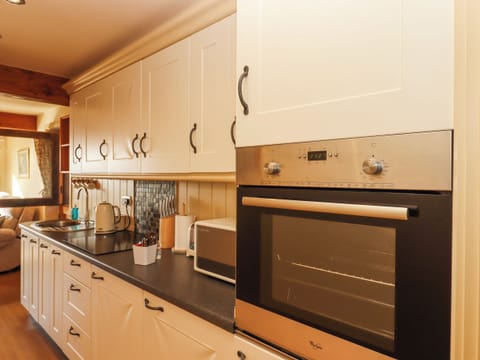 Fridge, dishwasher, electric kettle, toaster