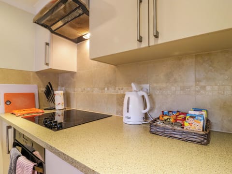 Fridge, dishwasher, electric kettle, toaster