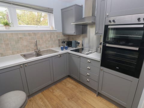 Fridge, dishwasher, electric kettle, toaster