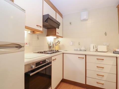 Fridge, dishwasher, electric kettle, toaster