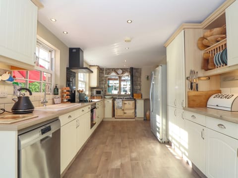 Fridge, dishwasher, electric kettle, toaster