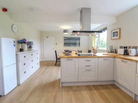 Fridge, dishwasher, electric kettle, toaster