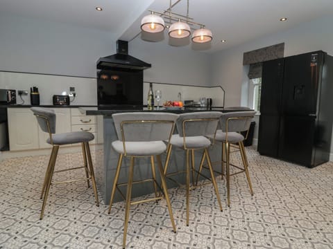 Fridge, dishwasher, electric kettle, toaster