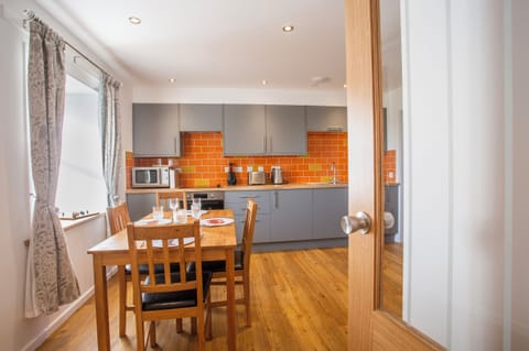 Fridge, dishwasher, electric kettle, toaster