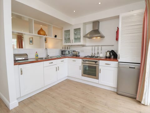 Fridge, dishwasher, electric kettle, toaster