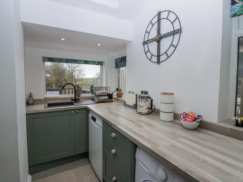 Fridge, dishwasher, electric kettle, toaster