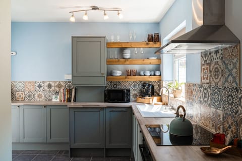 Fridge, dishwasher, electric kettle, toaster