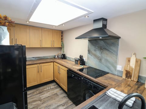 Fridge, dishwasher, electric kettle, toaster