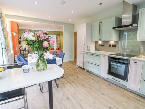 Fridge, dishwasher, electric kettle, toaster