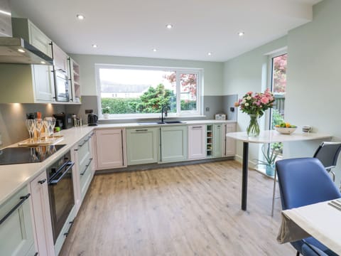 Fridge, dishwasher, electric kettle, toaster