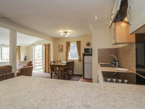 Fridge, dishwasher, electric kettle, toaster