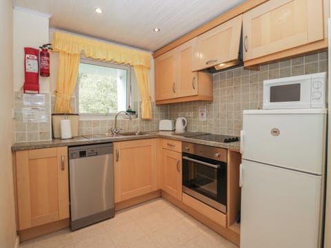 Fridge, dishwasher, electric kettle, toaster