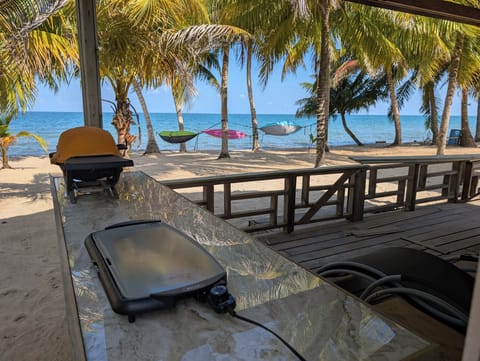 Comfort Cabin, Sea View, Beachfront | Terrace/patio