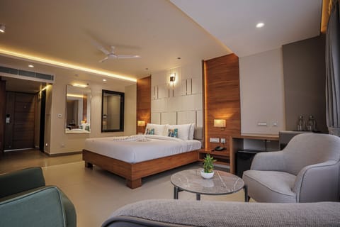 Premium Double Room, City View | In-room safe, desk, laptop workspace, blackout drapes