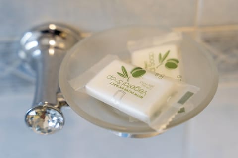 Basic Double Room, 1 Double Bed | Bathroom | Shower, hair dryer, towels, soap