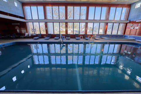 Indoor pool, open 8:00 AM to 10:00 PM, sun loungers